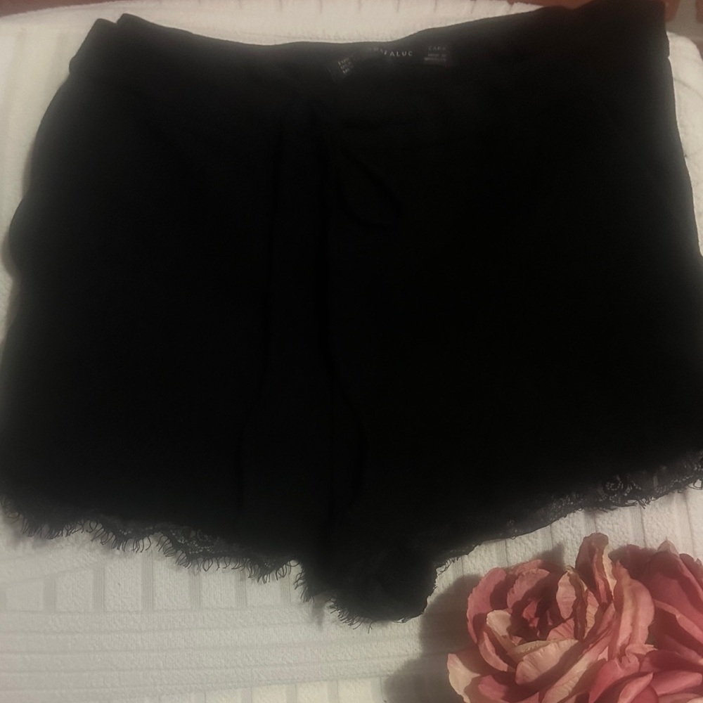 Zara Black Lace Sleep Shorts